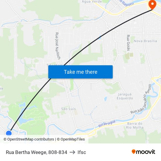 Rua Bertha Weege, 808-834 to Ifsc map