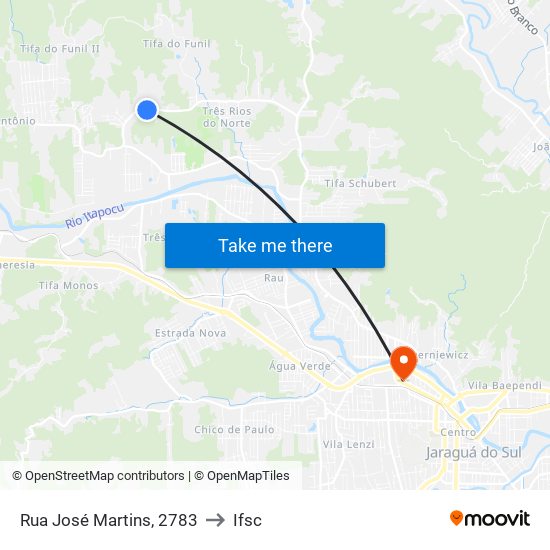 Rua José Martins, 2783 to Ifsc map