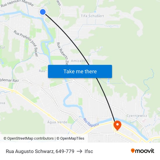 Rua Augusto Schwarz, 649-779 to Ifsc map