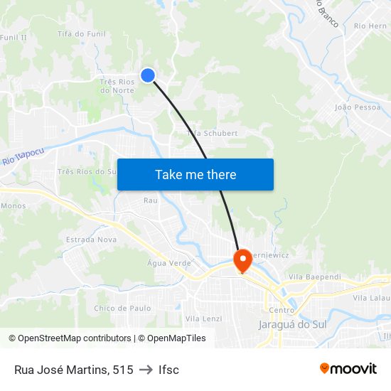 Rua José Martins, 515 to Ifsc map