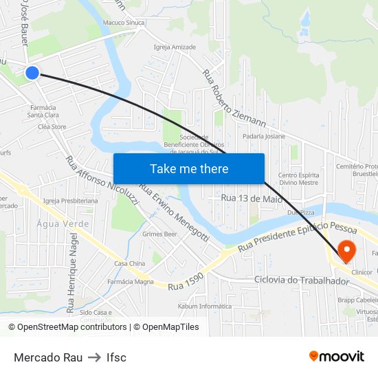 Mercado Rau to Ifsc map