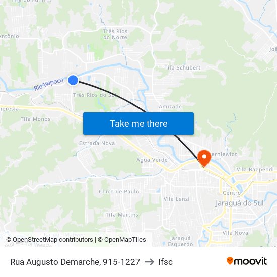 Rua Augusto Demarche, 915-1227 to Ifsc map