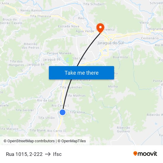 Rua 1015, 2-222 to Ifsc map