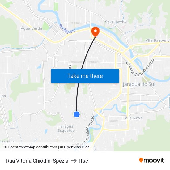 Rua Vitória Chiodini Spézia to Ifsc map