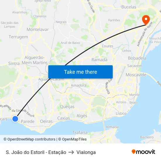 S. João do Estoril - Estação to Vialonga map