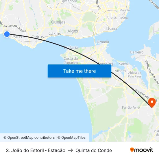 S. João do Estoril - Estação to Quinta do Conde map