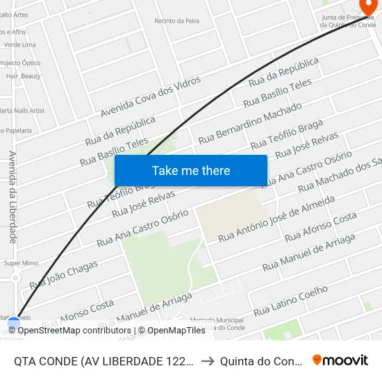 QTA CONDE (AV LIBERDADE 1229) to Quinta do Conde map
