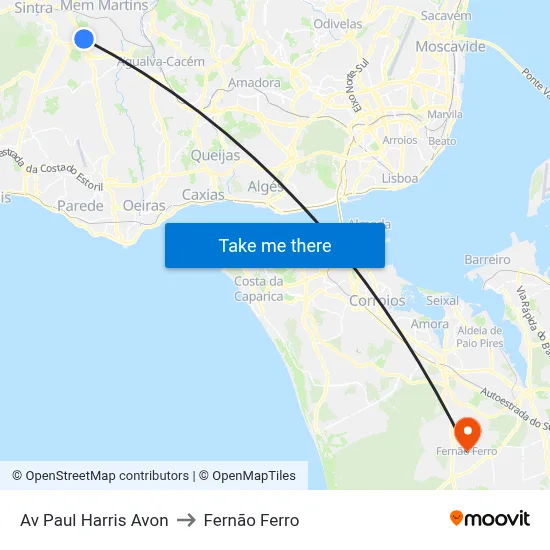 Av Paul Harris Avon to Fernão Ferro map