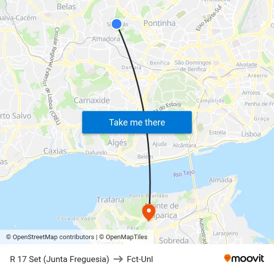 R 17 Set (Junta Freguesia) to Fct-Unl map