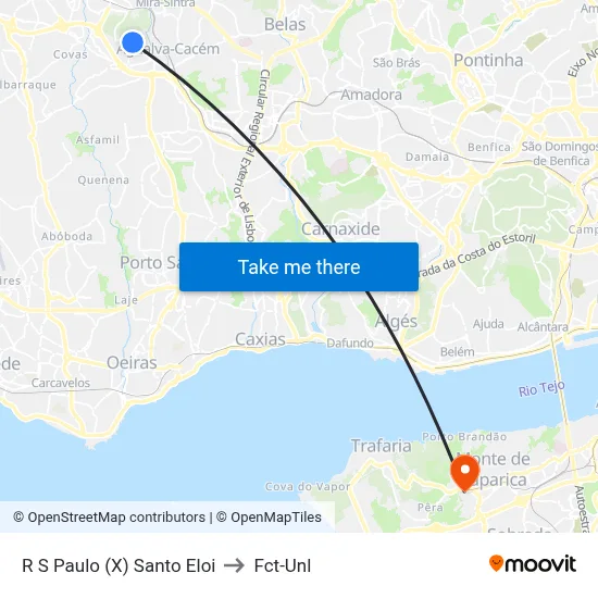 R S Paulo (X) Santo Eloi to Fct-Unl map