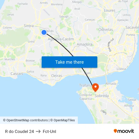 R do Coudel 24 to Fct-Unl map