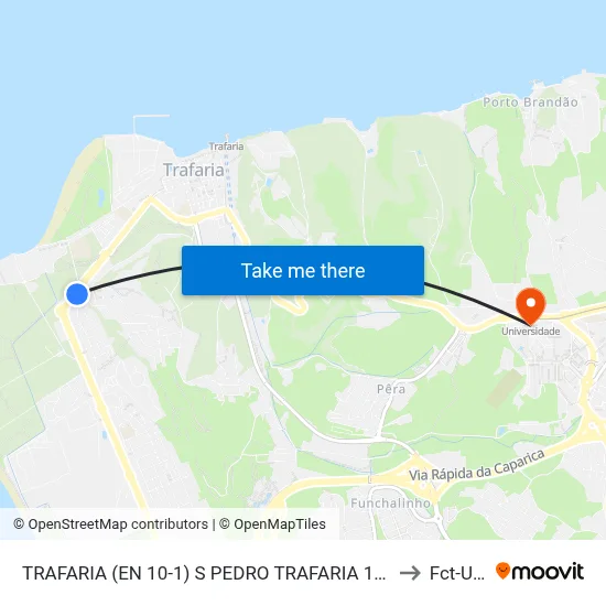 TRAFARIA (EN 10-1) S PEDRO TRAFARIA 123 to Fct-Unl map