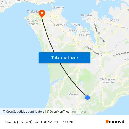 MAÇÃ (EN 379) CALHARIZ to Fct-Unl map