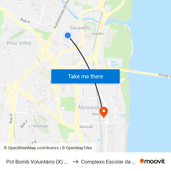 Pct Bomb Voluntário (X) R Palma Carlos to Complexo Escolar da ESTeSL / ESEL map