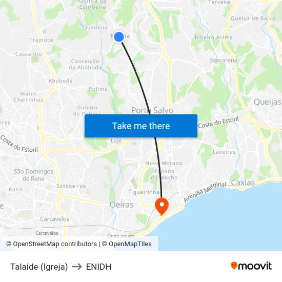 Talaíde (Igreja) to ENIDH map