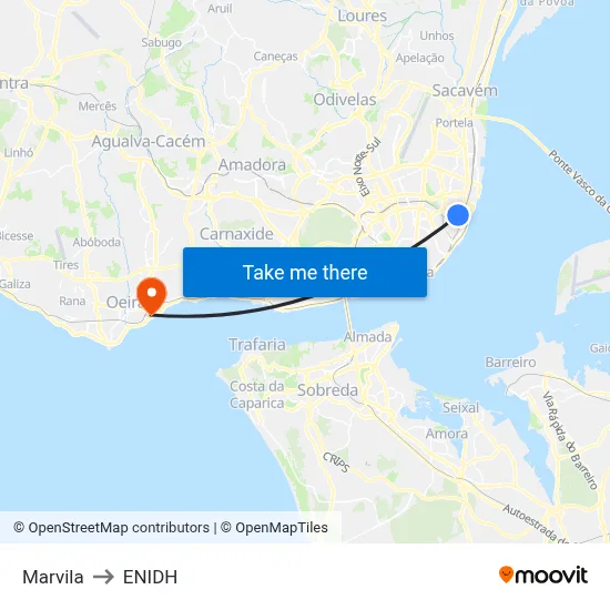 Marvila to ENIDH map