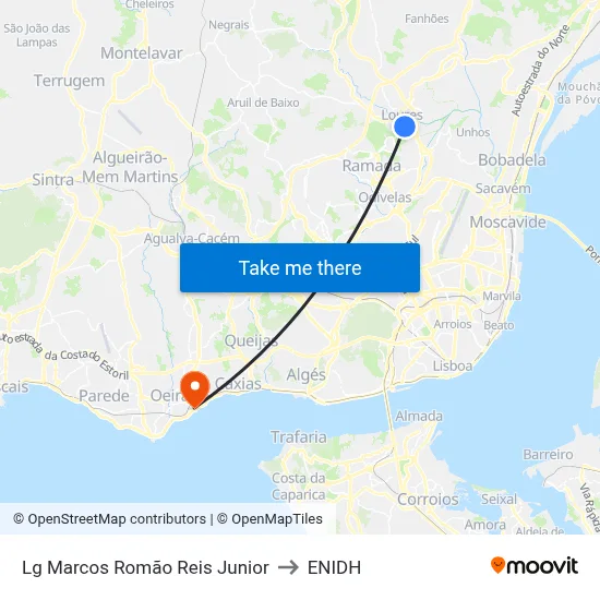 Lg Marcos Romão Reis Junior to ENIDH map