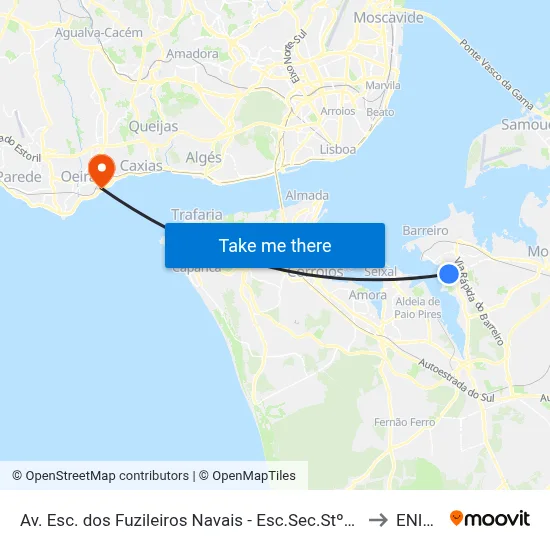 Av. Esc. dos Fuzileiros Navais - Esc.Sec.StºAndré to ENIDH map