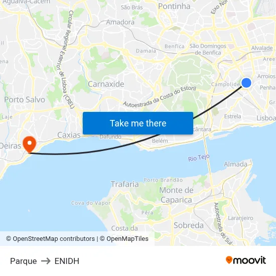 Parque to ENIDH map