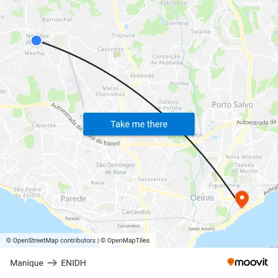 Manique to ENIDH map