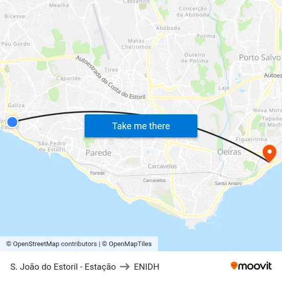 S. João do Estoril - Estação to ENIDH map