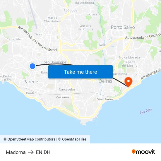 Madorna to ENIDH map