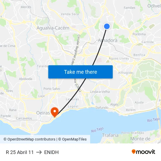R 25 Abril 11 to ENIDH map