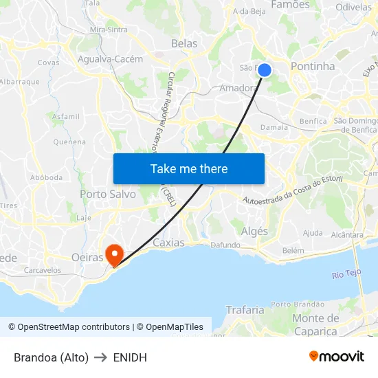 Brandoa (Alto) to ENIDH map