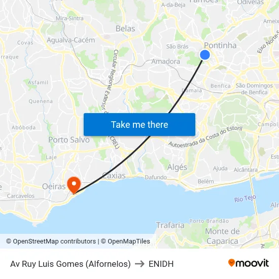 Av Ruy Luis Gomes (Alfornelos) to ENIDH map