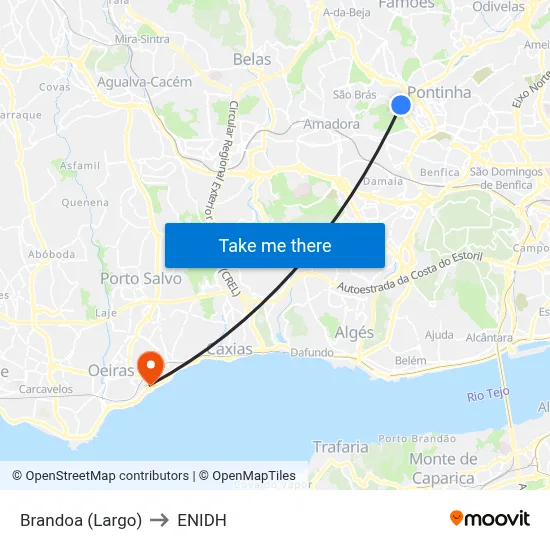 Brandoa (Largo) to ENIDH map