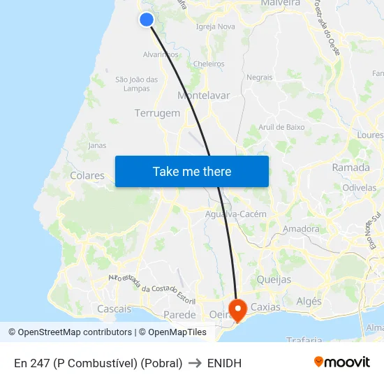 En 247 (P Combustível) (Pobral) to ENIDH map