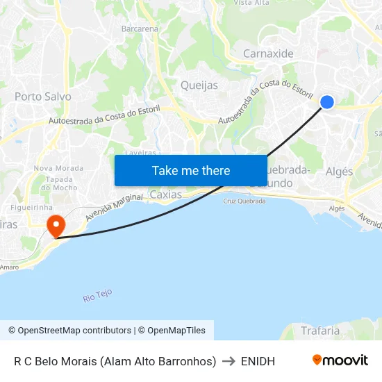 R C Belo Morais (Alam Alto Barronhos) to ENIDH map