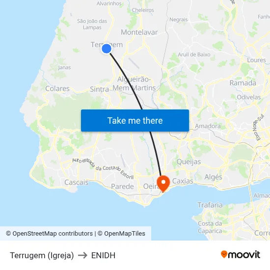 Terrugem (Igreja) to ENIDH map
