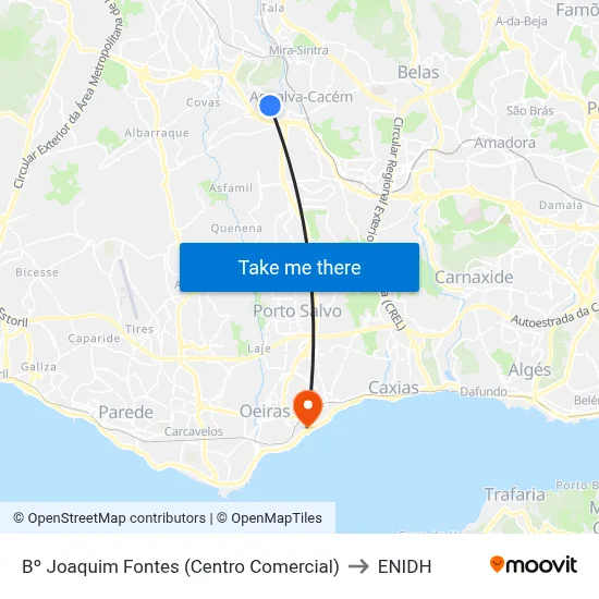 Bº Joaquim Fontes (Centro Comercial) to ENIDH map