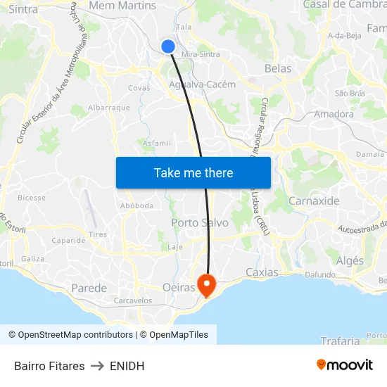Bairro Fitares to ENIDH map