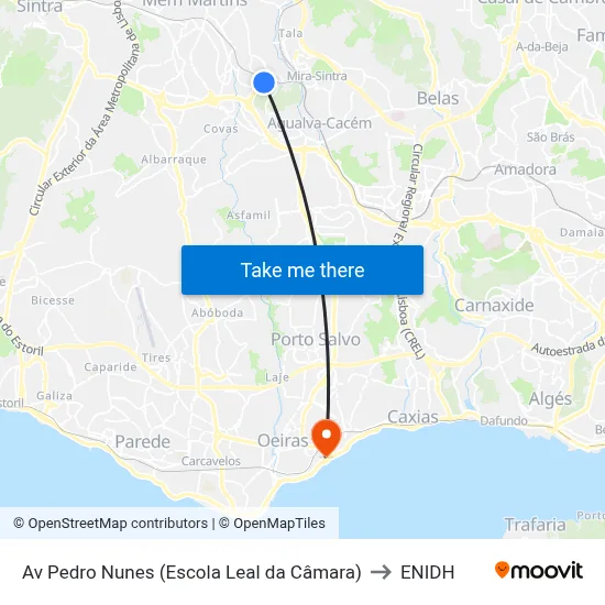Av Pedro Nunes (Escola Leal da Câmara) to ENIDH map