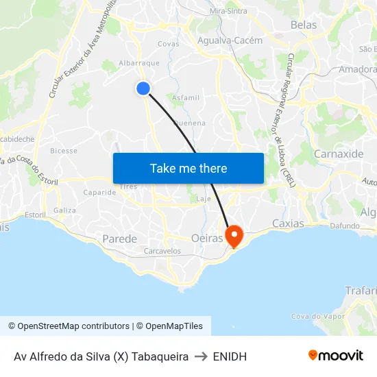 Av Alfredo da Silva (X) Tabaqueira to ENIDH map