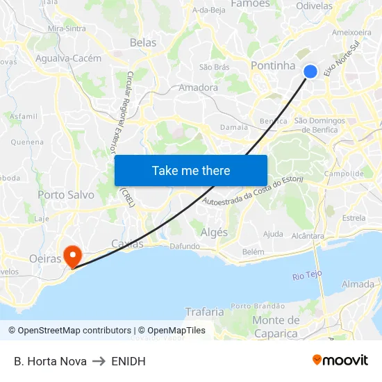 B. Horta Nova to ENIDH map