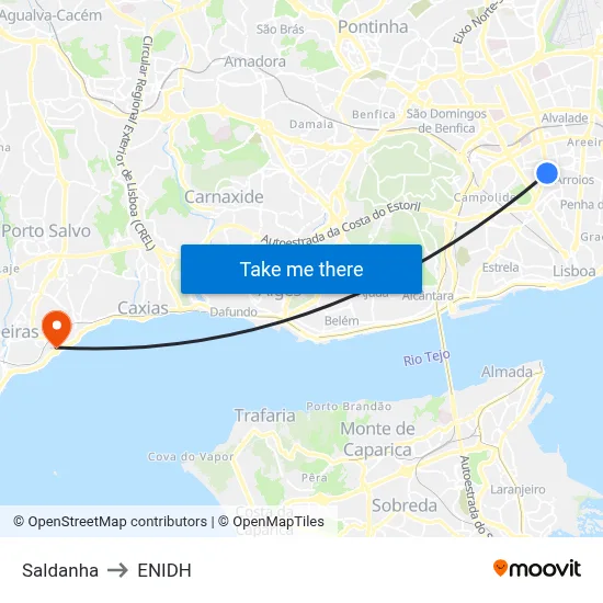 Saldanha to ENIDH map