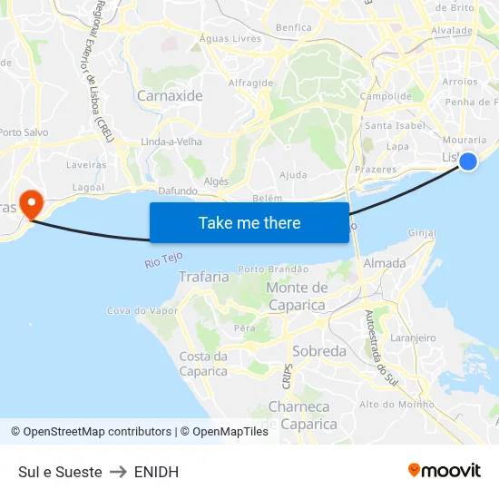 Sul e Sueste to ENIDH map