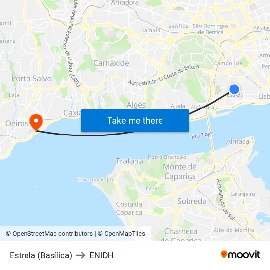 Estrela (Basílica) to ENIDH map