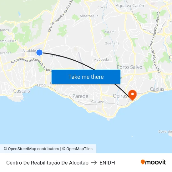 Centro De Reabilitação De Alcoitão to ENIDH map