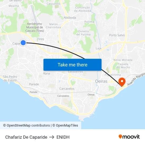 Chafariz De Caparide to ENIDH map