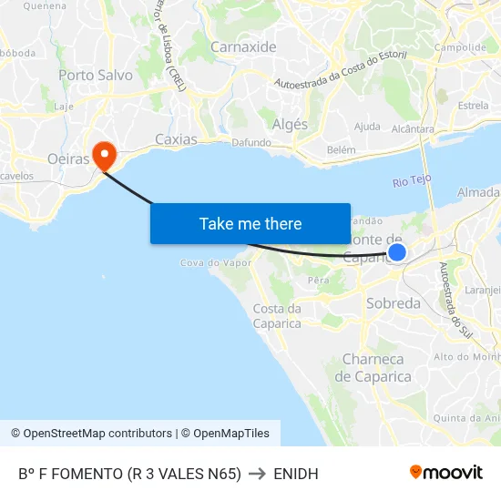 Bº F FOMENTO (R 3 VALES N65) to ENIDH map