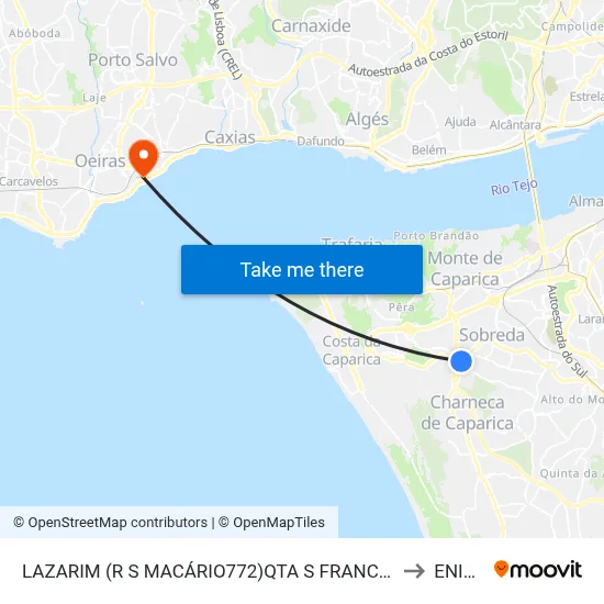 LAZARIM (R S MACÁRIO772)QTA S FRANCISCO to ENIDH map