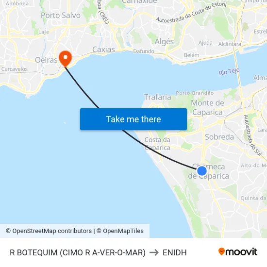 R BOTEQUIM (CIMO R A-VER-O-MAR) to ENIDH map