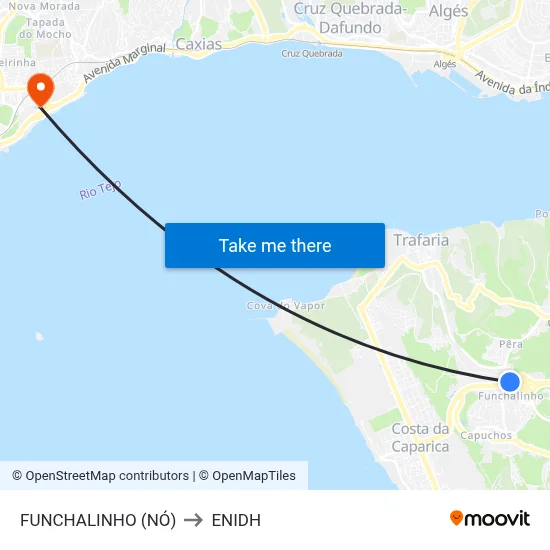 FUNCHALINHO (NÓ) to ENIDH map