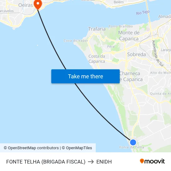 FONTE TELHA (BRIGADA FISCAL) to ENIDH map