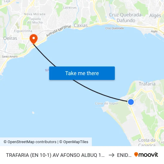 TRAFARIA (EN 10-1) AV AFONSO ALBUQ 123 to ENIDH map