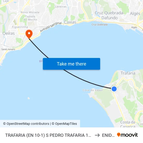 TRAFARIA (EN 10-1) S PEDRO TRAFARIA 123 to ENIDH map